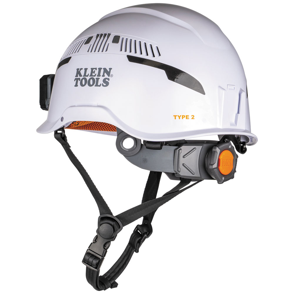 Klein Tools Type-2 Vented Class C Safety Helmet with Rechargeable Headlamp from Columbia Safety