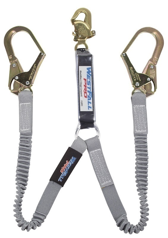 WestFall Pro BlackMax Shock Absorbing Twin Leg Lanyard from Columbia Safety