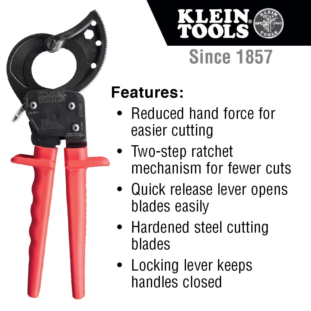 Klein Tools Ratcheting Cable Cutter from Columbia Safety