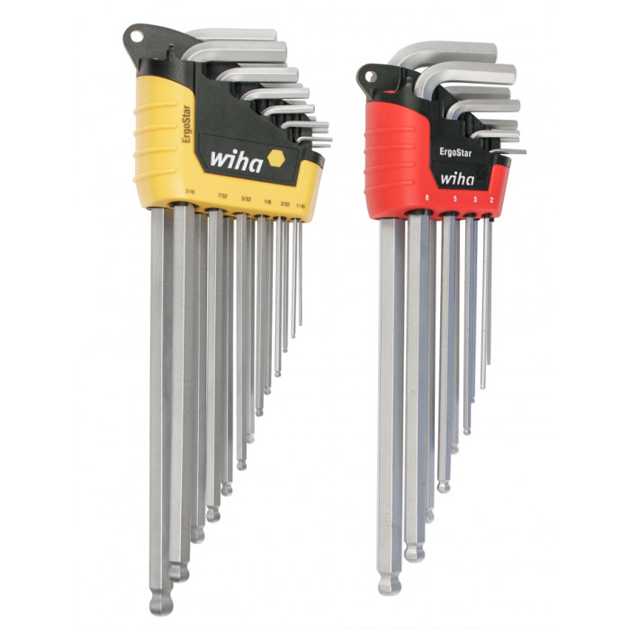 Wiha Tools ErgoStar 22 Piece Ball End Hex L-Key Inch/Metric Set from Columbia Safety