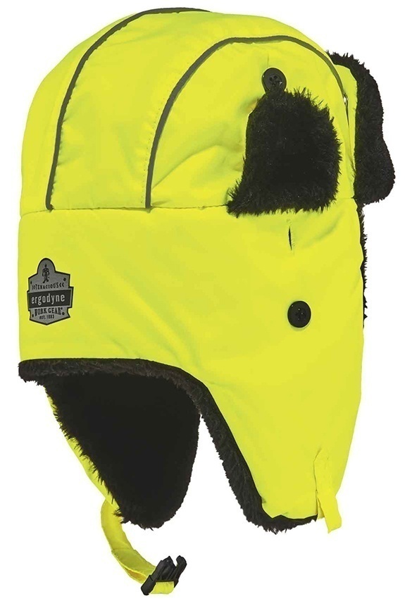 Ergodyne 6802 N-Ferno Lime Classic Trapper Hat from Columbia Safety