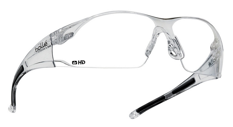 Bolle Rush Safety Glasses with Clear Lens and Clear Temple from Columbia Safety