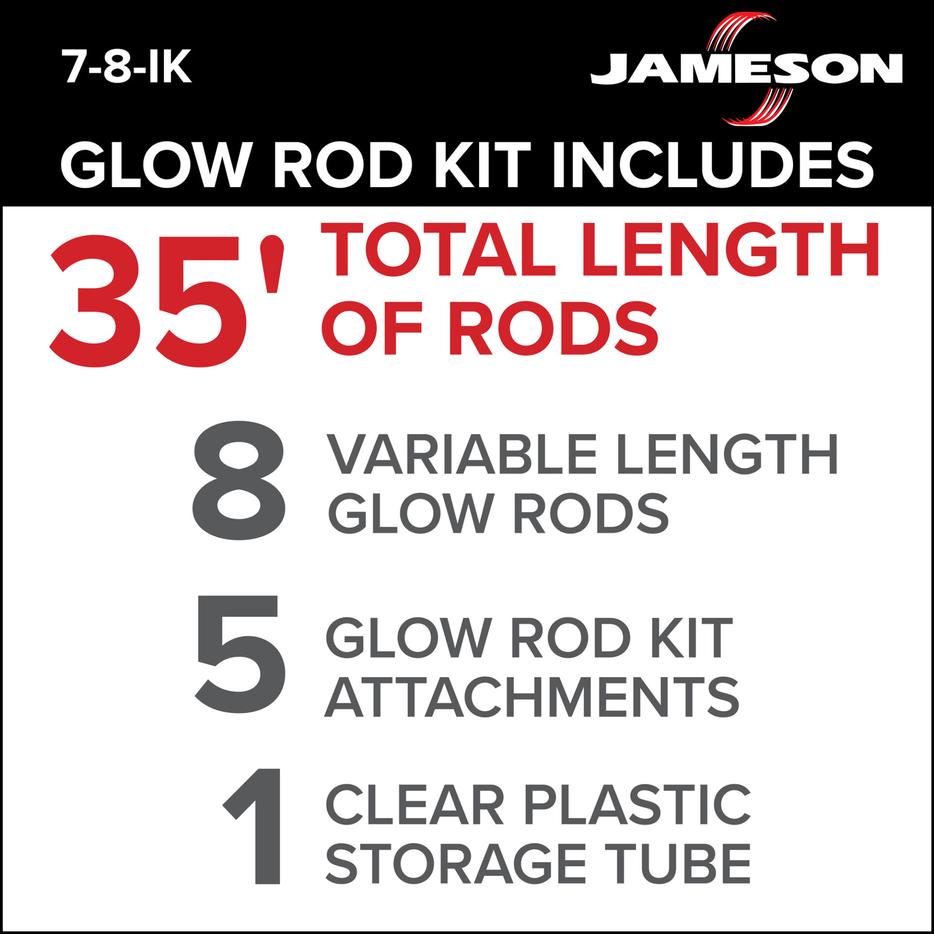 Jameson Installer's Fiberglass Glow Fish Rod 35 Foot Kit from Columbia Safety