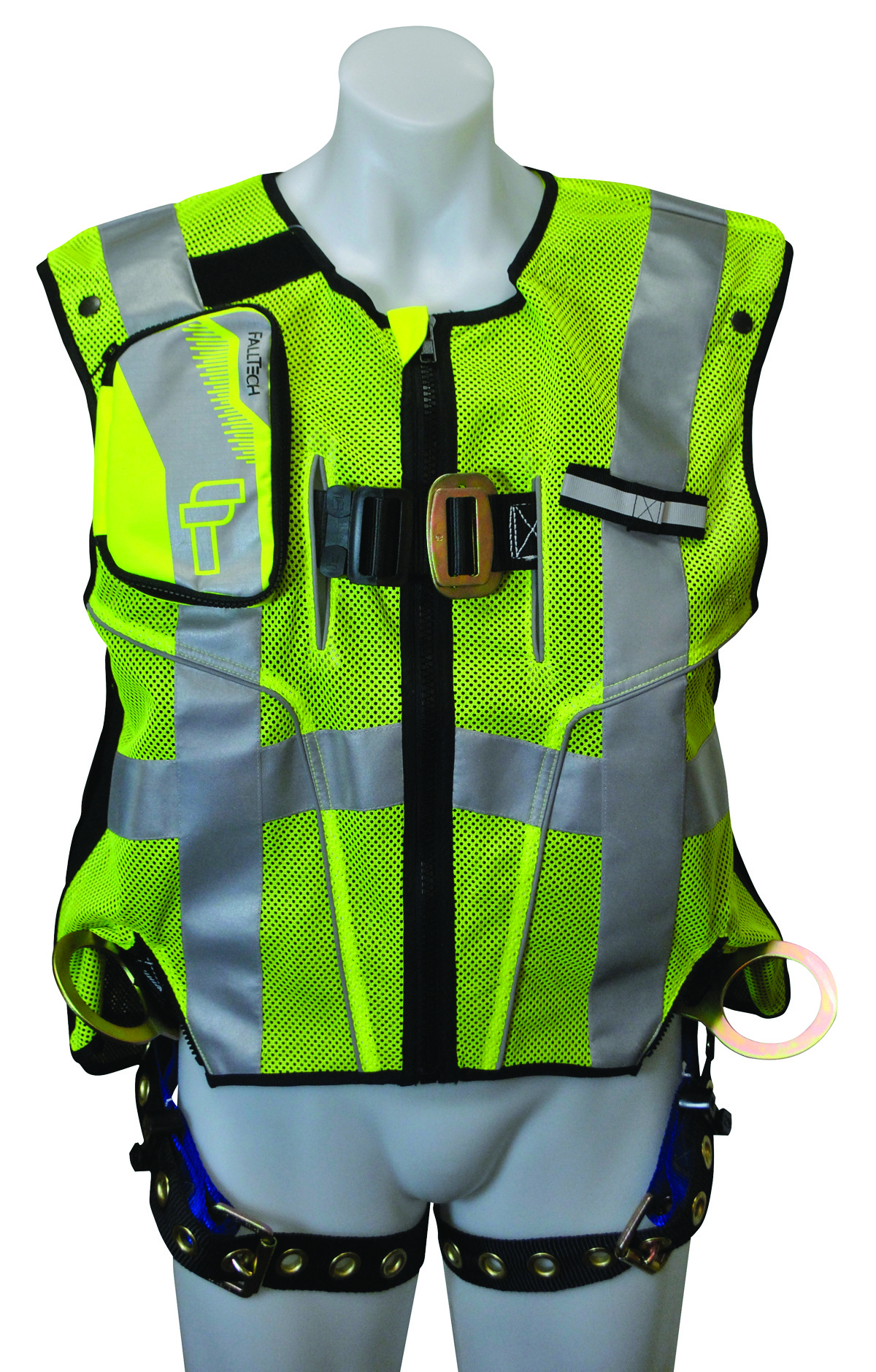 FallTech 7018SML High-Vis Vest Harness from Columbia Safety