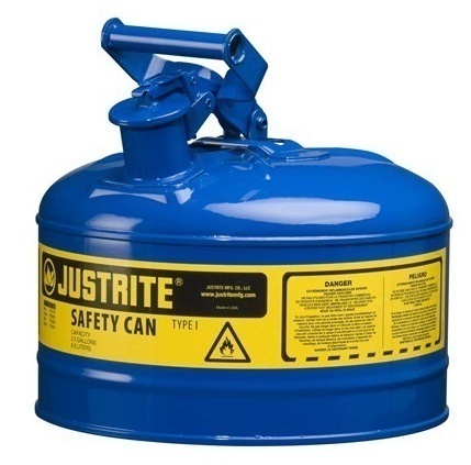 Justrite Type 1 Galvanized Steel Safety Can - 2.5 Gallon from Columbia Safety