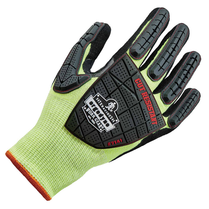 Ergodyne Proflex Hi-Vis DIR Nitrile-Coated Level 4 Cut-Resistant Gloves from Columbia Safety