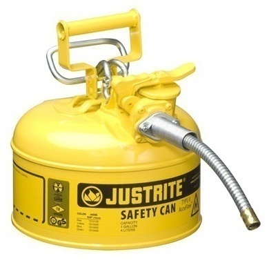 Justrite Type 2 AccuFlow Steel Safety Can 5/8 Inch - 1 Gal from Columbia Safety