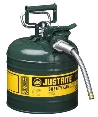 Justrite Type 2 AccuFlow Steel Safety Can - 2 Gallon from Columbia Safety