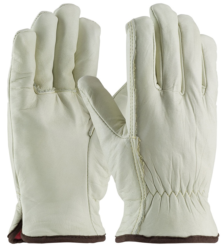 PIP Regular Grade Top Grain Cowhide Leather Glove with Red Foam Lining and Straight Thumb (Dozen) from Columbia Safety