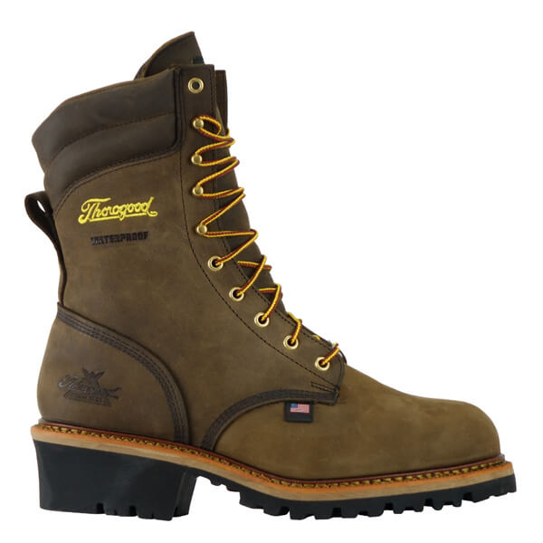 Thorogood Men's Logger 9 Inch Studhorse Waterproof Work Boots with Steel Toe from Columbia Safety
