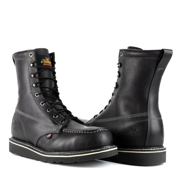 Thorogood American Heritage Midnight Series 8 Inch Black Moc Safety Toe Boots from Columbia Safety