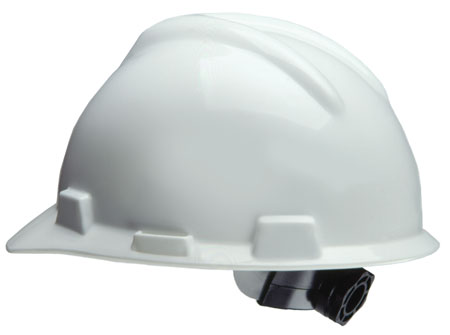 MSA V-Gard Protective Hard Cap w/Fas-Trac Ratchet Suspension from Columbia Safety