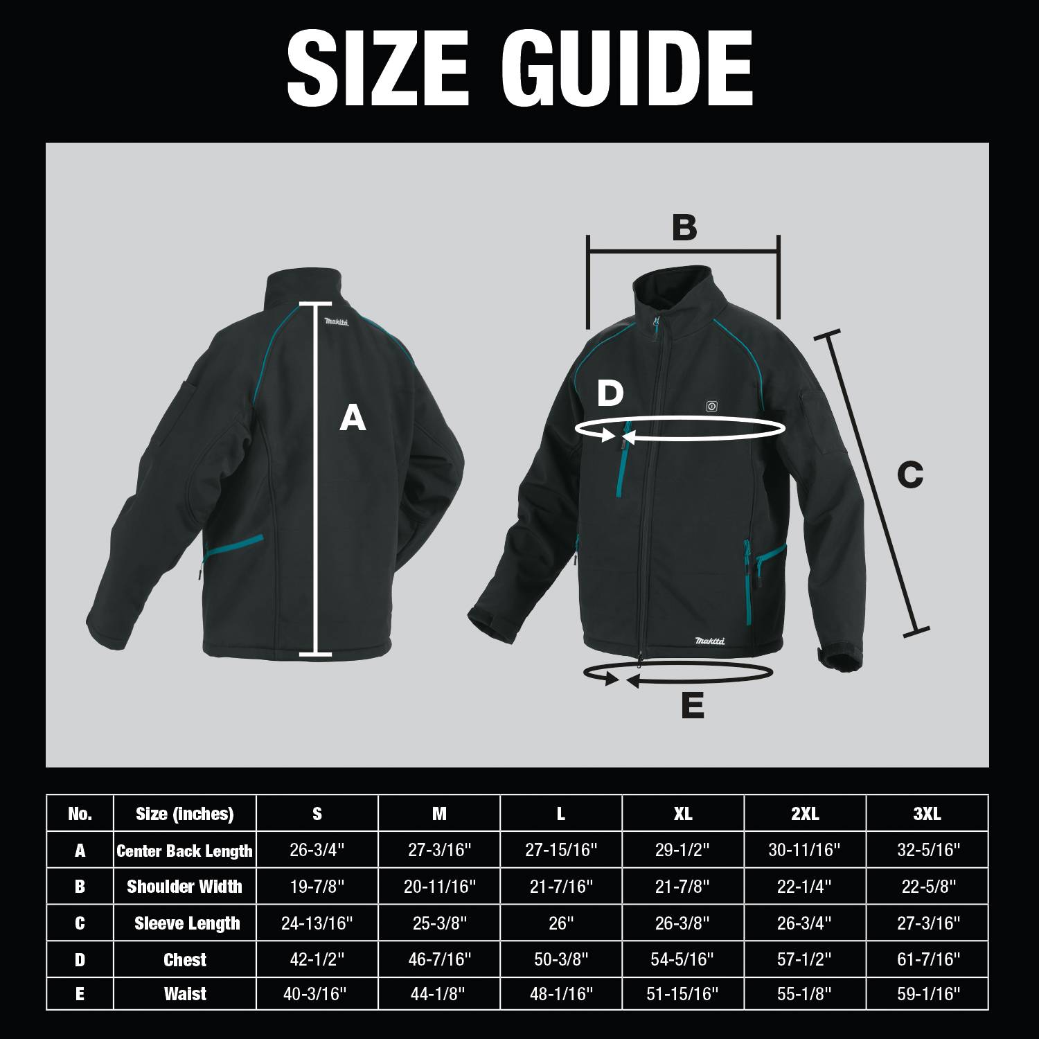 Makita 18V LXT Lithium-Ion Cordless Heated Jacket (Jacket Only) from Columbia Safety