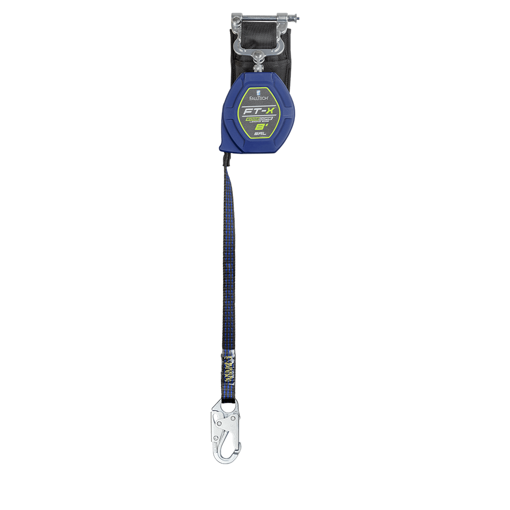 FallTech FT-X EdgeCore 8 Foot Class 2 Leading Edge Personal SRL w/ Steel Snap Hooks from Columbia Safety