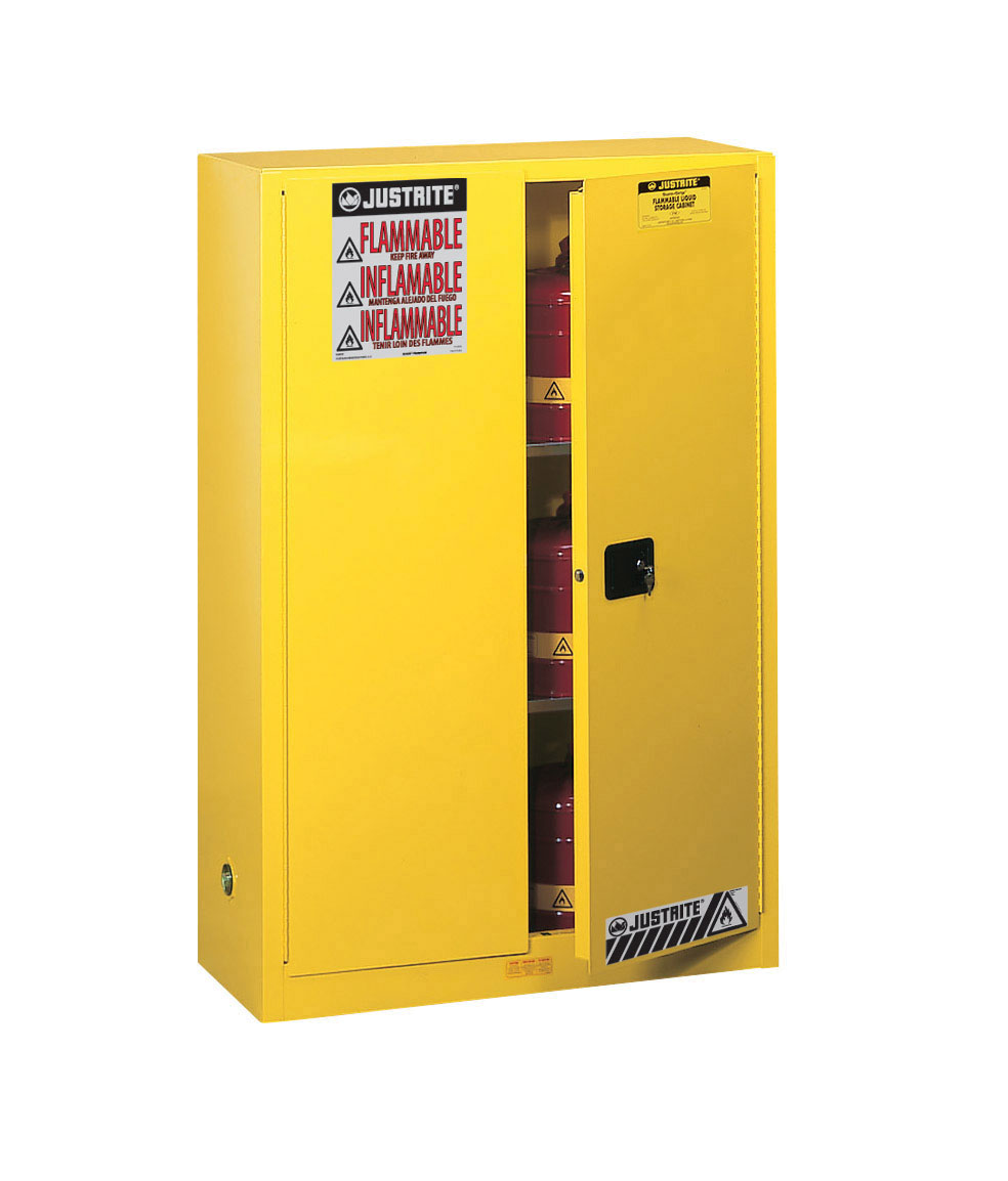 Justrite Sure-Grip Flammable Safety Cabinet/Manual Doors (45 gallons) from Columbia Safety