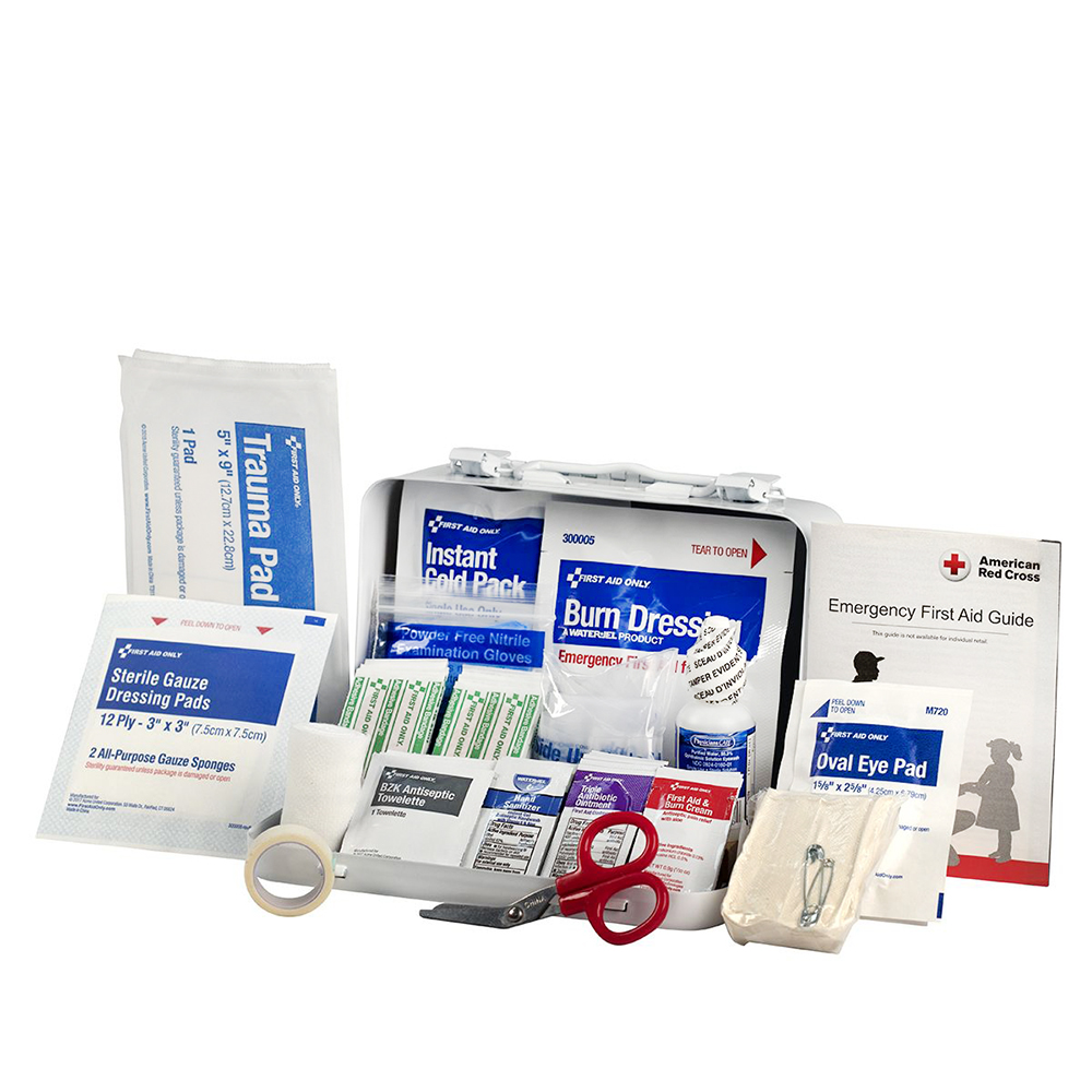 First Aid Only ANSI A 10 Person Metal ANSI 2021 Compliant First Aid Kit from Columbia Safety