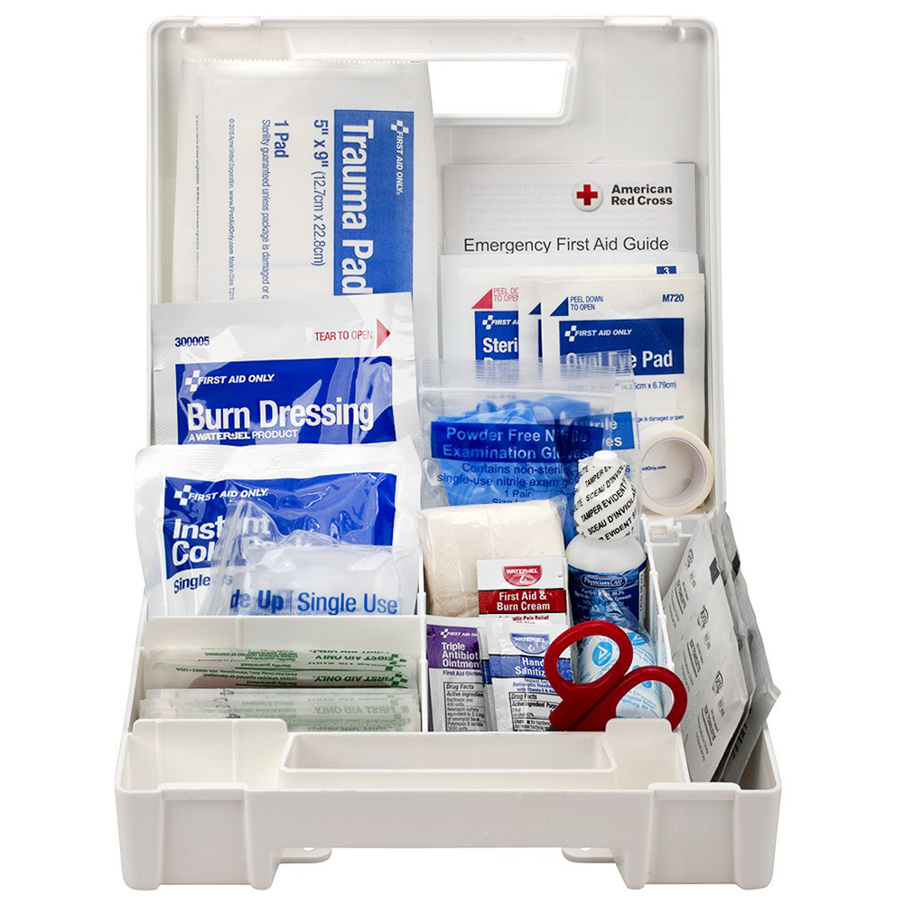 First Aid Only ANSI A 25 Person Plastic ANSI 2021 Compliant First Aid Kit With Dividers from Columbia Safety