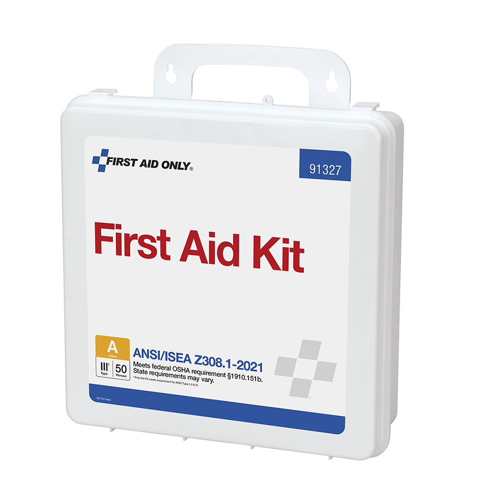 First Aid Only ANSI A 50 Person Plastic ANSI 2021 Compliant First Aid Kit from Columbia Safety