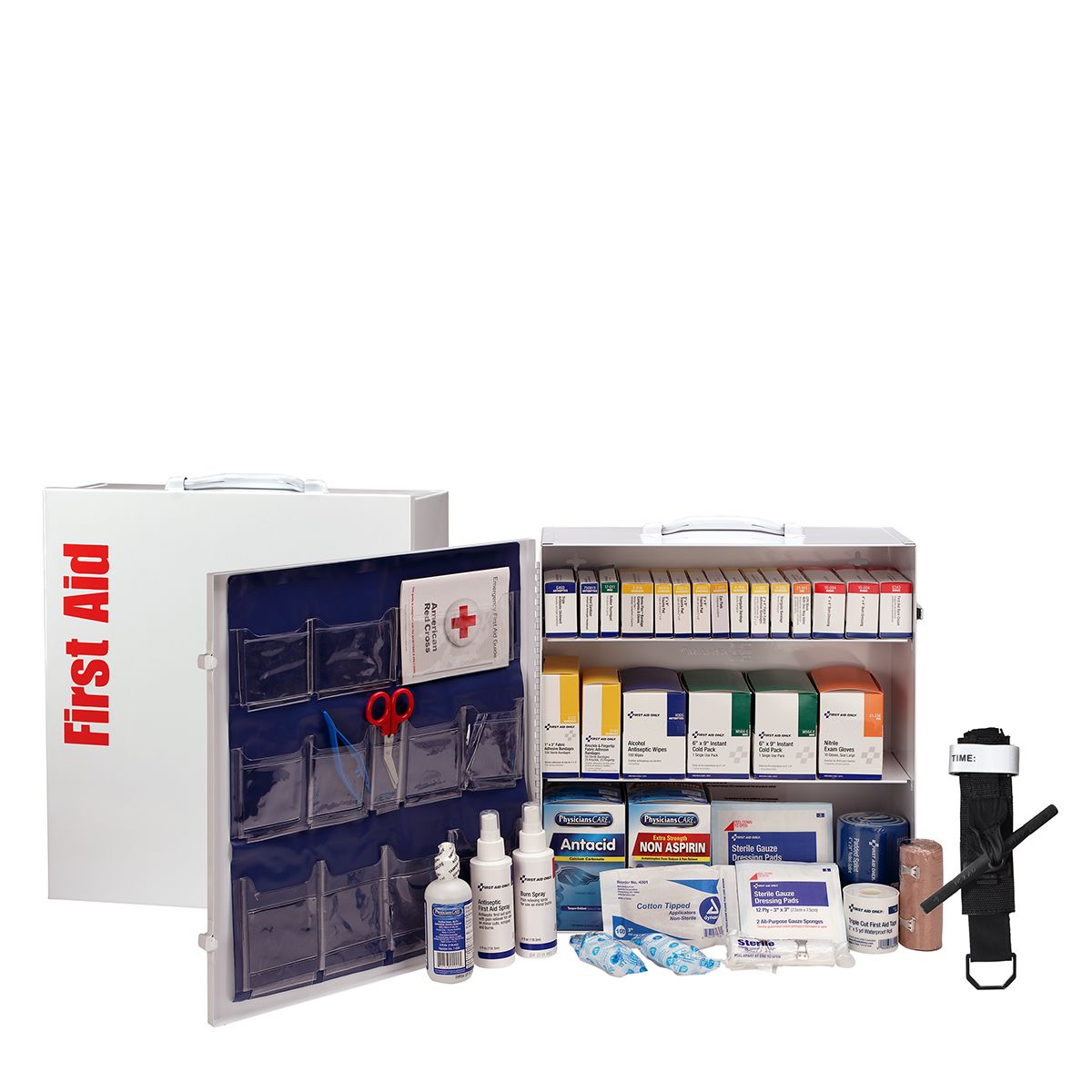 First Aid Only 100 Person ANSI B 3 Shelf First Aid Cabinet (ANSI 2021 Compliant) from Columbia Safety