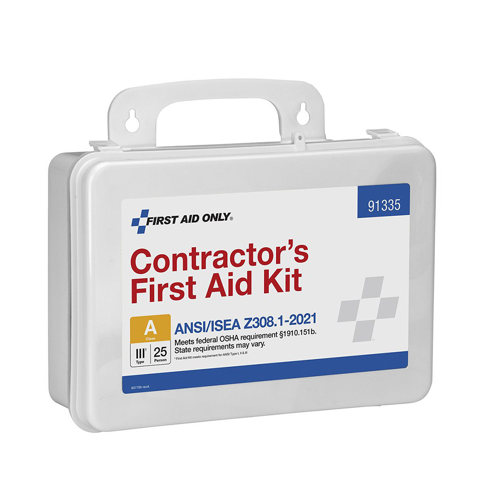 First Aid Only ANSI A 25 Person Contractor Plastic ANSI 2021 Compliant First Aid Kit from Columbia Safety