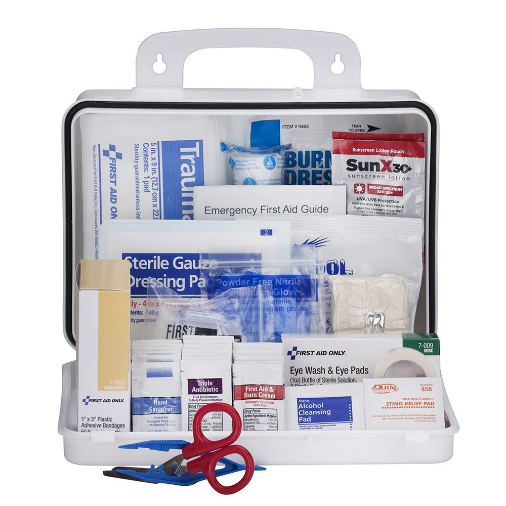 First Aid Only ANSI A 25 Person Contractor Plastic ANSI 2021 Compliant First Aid Kit from Columbia Safety