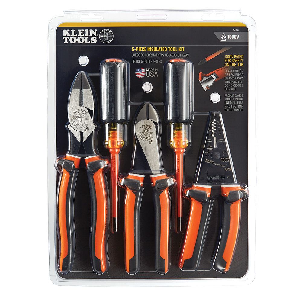 Klein Tools 1000V Insulated 5 Piece Tool Kit from Columbia Safety