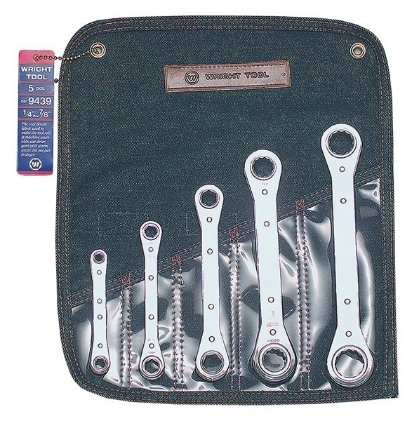 Wright Tool 9439, 5 Piece Ratcheting Wrench Set from Columbia Safety