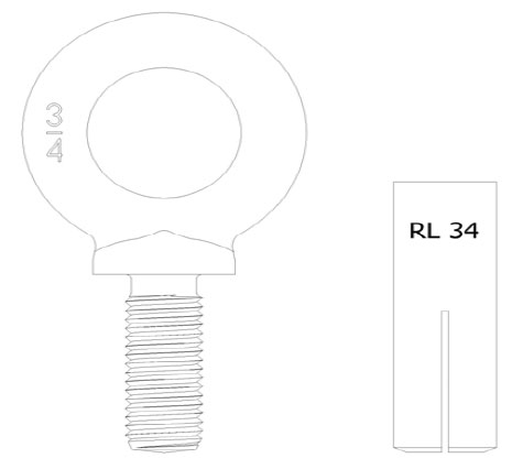 Eye Bolt Assembly from Columbia Safety