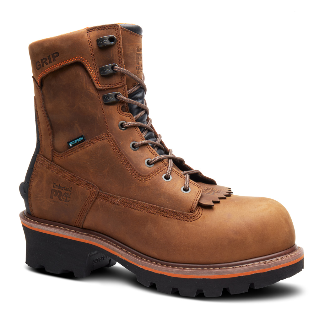 Timberland Men's Evergreen Logger Composite Toe Waterproof Work Boots from Columbia Safety