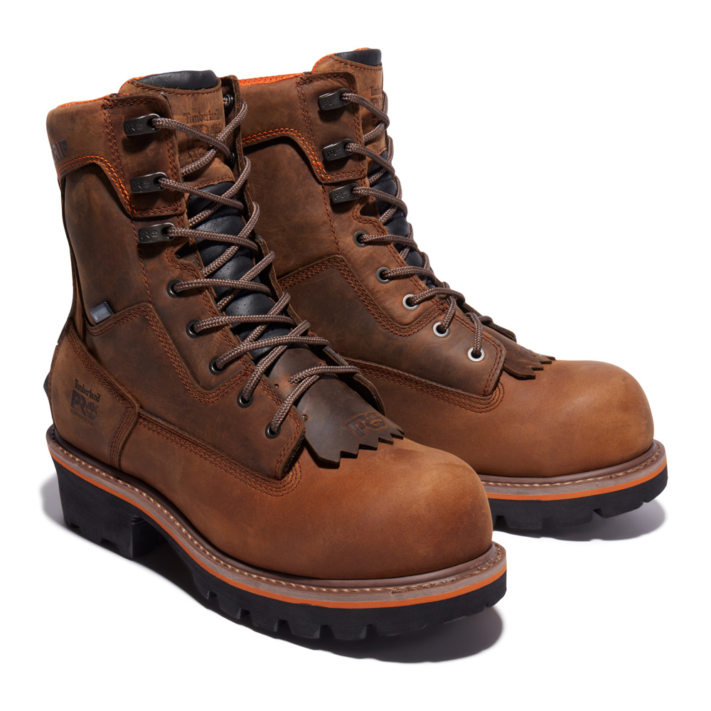 Timberland Men's Evergreen Logger Composite Toe Waterproof Work Boots from Columbia Safety