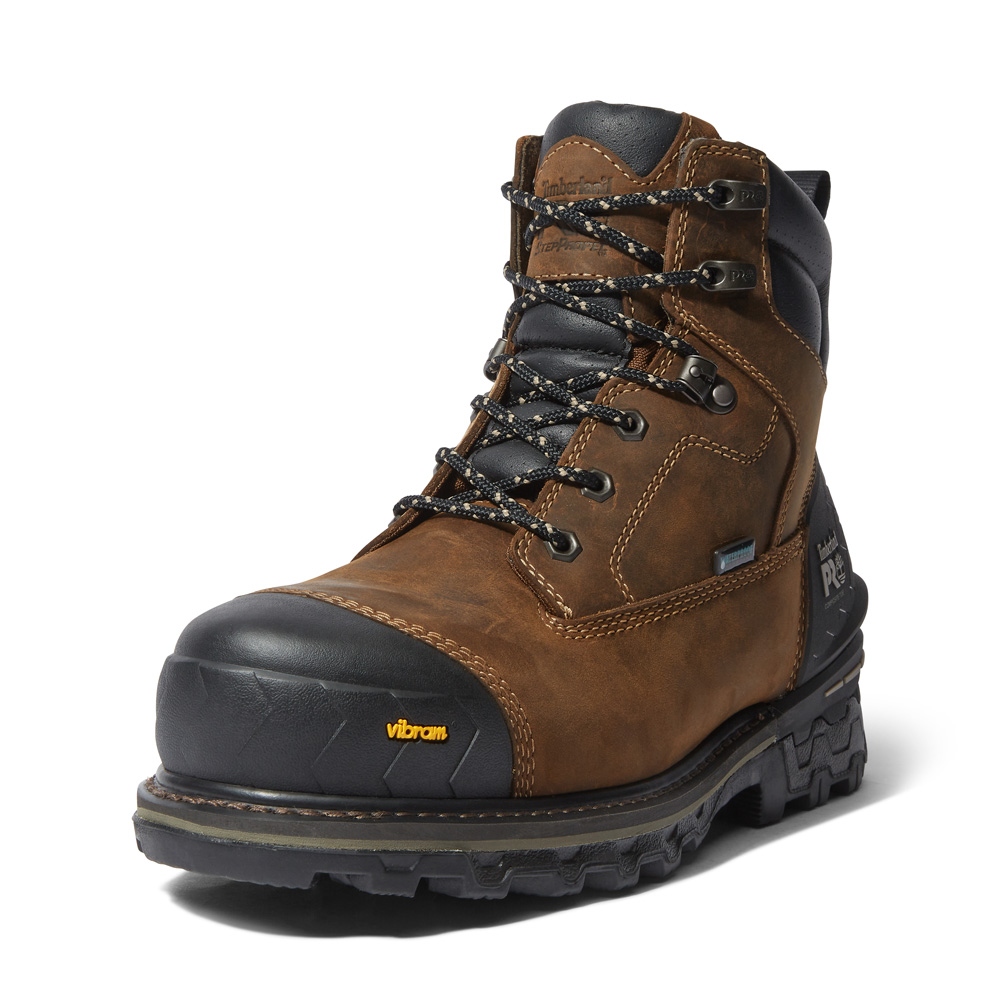 Timberland PRO Men's Boondock HD 6 Inch Composite Toe Waterproof Work Boots from Columbia Safety