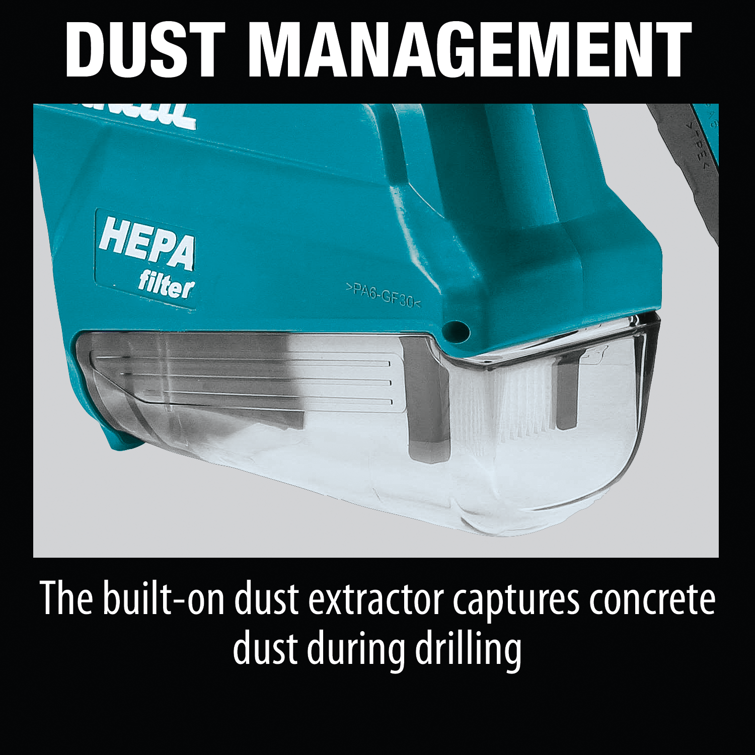 Makita 1 Inch AVT Rotary Hammer with HEPA Dust Extractor from Columbia Safety