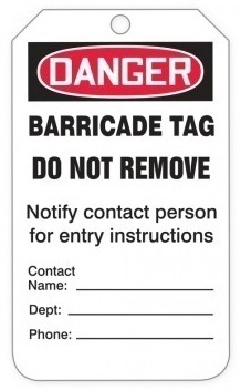 Accuform OSHA Danger Safety Barricade Tag Roll (250 Count) from Columbia Safety
