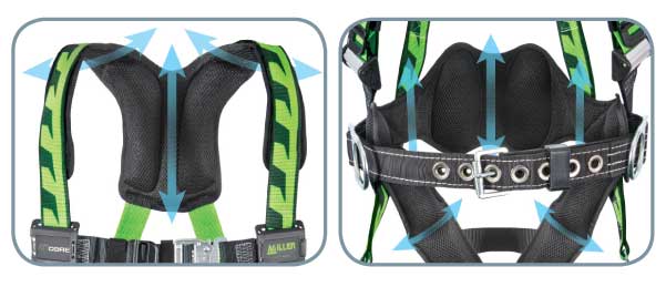 Miller AirCore AC-QC Quick Connect Harness from Columbia Safety