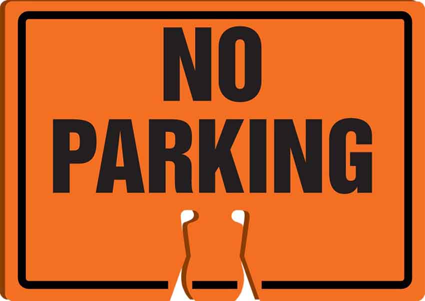 Accuform No Parking Cone Sign from Columbia Safety
