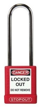 Accuform STOPOUT Aluminum Padlock with Hardened Steel Shackle from Columbia Safety