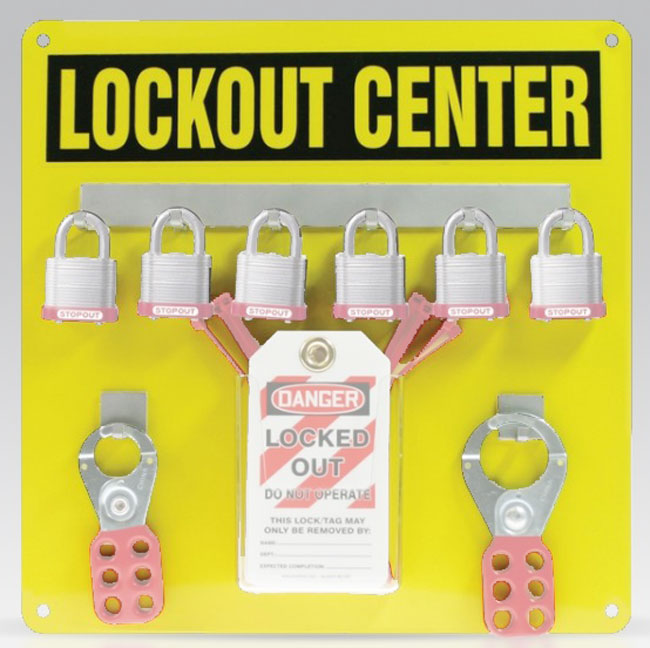 Accuform Aluminum Hanger Board: 6-Padlock Board from Columbia Safety