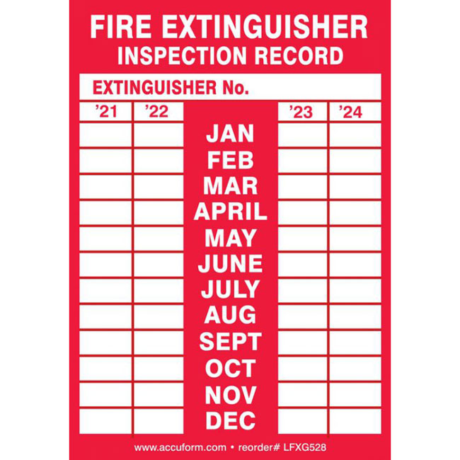 Accuform Vinyl Fire Safety Label (5 Pack) from Columbia Safety