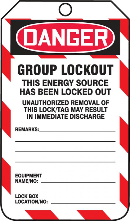 Accuform Group Lockout Job Tags from Columbia Safety