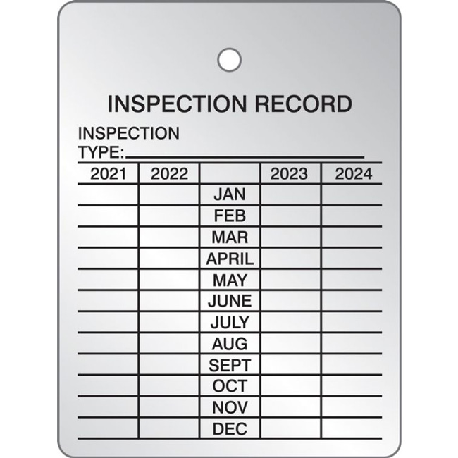 Accuform General Inspection Record Tags (5 Pack) from Columbia Safety