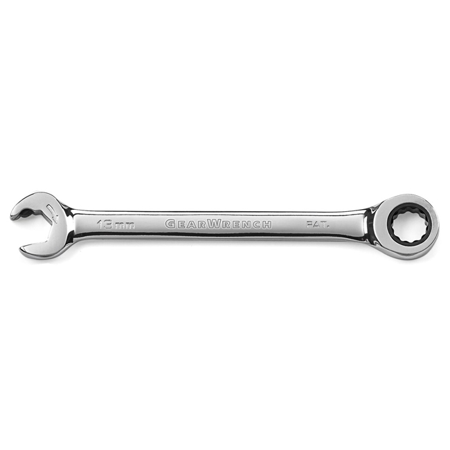 GearWrench 13mm 72-Tooth 12 Point Open End Ratcheting Combination Wrench from Columbia Safety