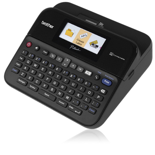 Brother PC-Connectable Label Maker with Color Display and case from Columbia Safety
