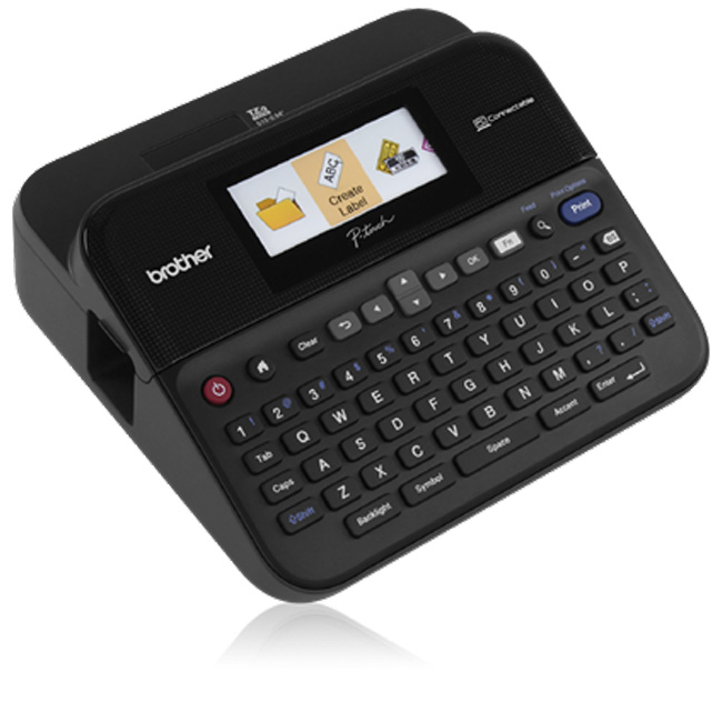 Brother PC-Connectable Label Maker with Color Display and case from Columbia Safety