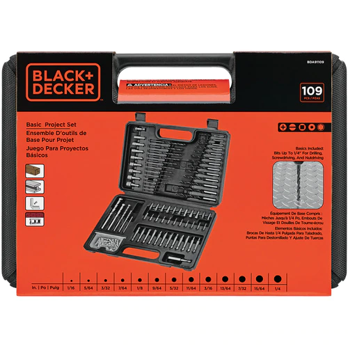 Black and Decker 109 Piece Combination Drill and Driver Set from Columbia Safety