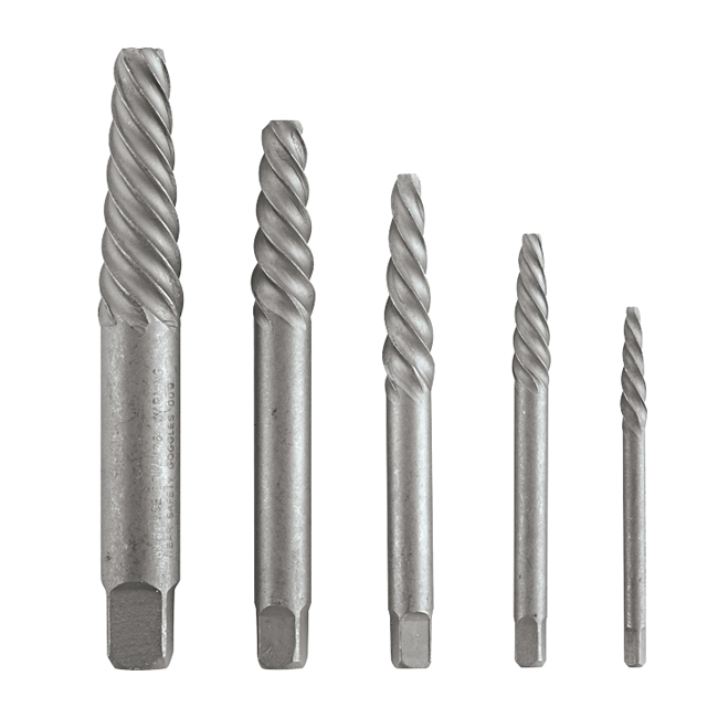 Bosch 5 Piece High-Carbon Steel Spiral Flute Screw Extractor Set from Columbia Safety