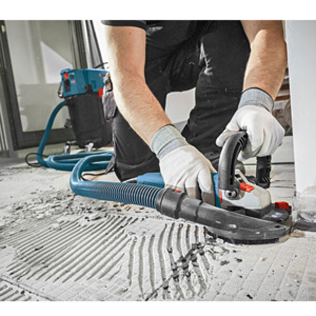 Bosch 5 Inch Concrete Surface Grinder with Dust Collection Shroud from Columbia Safety