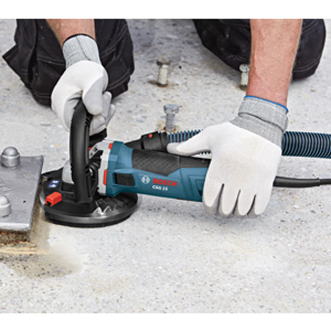 Bosch 5 Inch Concrete Surface Grinder with Dust Collection Shroud from Columbia Safety