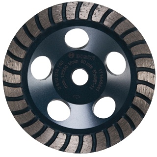 Bosch 5 Inch Turbo Row Diamond Cup Wheel for Finishing from Columbia Safety