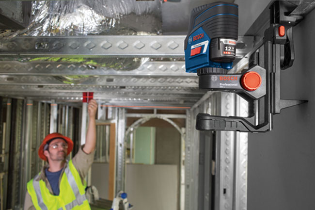 Bosch 12V Max Connected Cross-Line Laser with Plumb Points |GCL100-80C from Columbia Safety