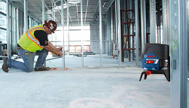 Bosch 12V Max Connected Cross-Line Laser with Plumb Points from Columbia Safety